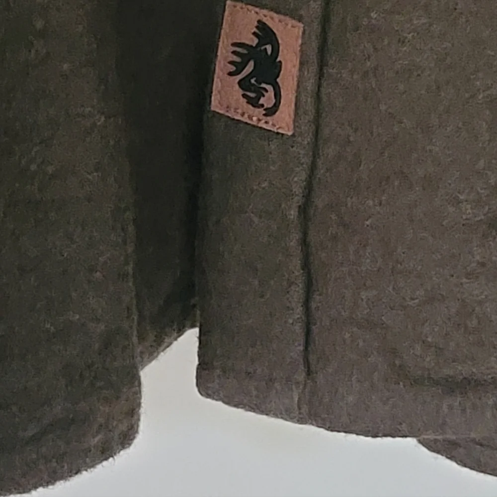 Legendary‎ Whitetails Flannel Button Down Overshirt Size XLT Green - Picture 4 of 12